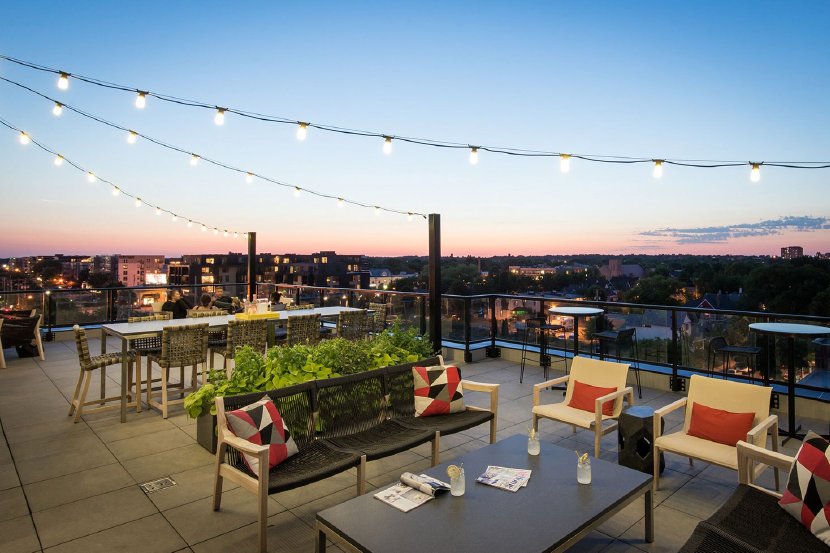 Apartment Complex in Minneapolis Features HandCrafted Helio Pendants